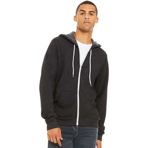 Men's <b>Black</b> <b>Zip</b>-Up <b>Hoodie</b> Fleece Casual Hooded Sweatshirt Regular Fit Solid Color Autumn Wear - Product Image 3