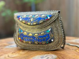Bolso de mano de metal hecho a mano con mosaico de hierro, bolso de mano metálico, accesorio de diseñador para ocasiones especiales de mujer. - Product Image 5