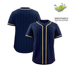 Maillot de baseball professionnel personnalisé, brodé, entièrement boutonné, uniforme d'équipe, vêtements de baseball personnalisés pour hommes et jeunes - Product Image 6