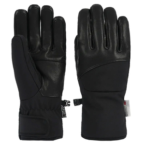 Gants en cuir unisexes à doigts entiers, isolés thermiquement, avec fermeture auto-agrippante, pour le ski et la conduite hivernale - Product Image 2
