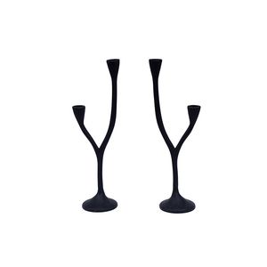 Support de bougie en fer design, pièce d'art artisanale élégante pour la décoration de chambre et la collection d'agencements d'intérieur de luxe - Product Image 4