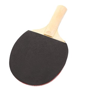 Ensemble de raquettes de tennis de table avec 2 raquettes et 3 balles, manche en bois rouge et noir, durable pour le plaisir en famille - Product Image 3