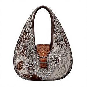 Bolso de Mano de Cuero con Estampado de Vaca, Cadena Metálica y Cierre Magnético, para Uso en Todas las Estaciones y Viajes - Product Image 5