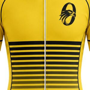 Men's Yellow Zipper Sublimation Print <b>Cycling</b> Jersey Short Sleeve <b>Cycling</b> Top Professional Bike Racing Wear Sports Clothing - Product Image 5