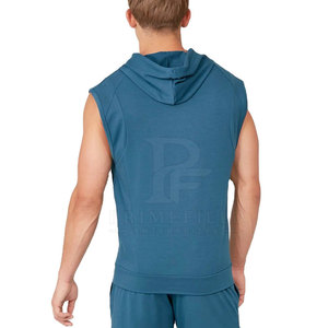 Stylish Men's Solid Hooded Sleeveless Hoodie Breathable Fabric Modern Fit for Gym & Sports Casual Fashion - Product Image 5