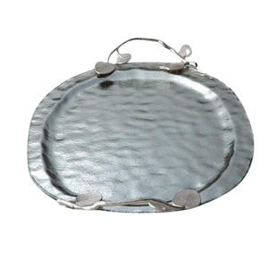 High Quality <b>Metal</b> Serving Tray Silver Finished <b>Metal</b> Chocolate Tray For Dessert Presentation Wedding Dining Table - Product Image 1