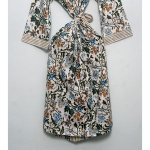 Handmade <b>Women</b> Floor-Length <b>Kimono</b> Cotton Robe Floral Print Washable Comfortable Nightwear Dress Bridesmaid Gown Beachwear - Product Image 5