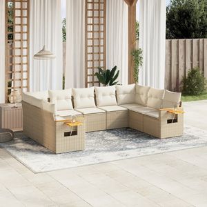 Set Divano da Giardino Beige e Bianco Crema - Product Image 1