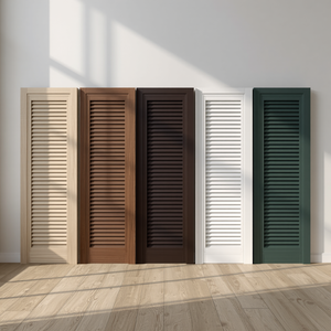 Portes à persiennes en bois de haute durabilité, portes à volets modernes en bois massif pour la conception architecturale intérieure - Product Image 1