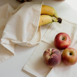 Juego de bolsas de almacenamiento con cordón de algodón, 4 tamaños, reutilizables, ecológicas, para organización y viajes - Product Image 2
