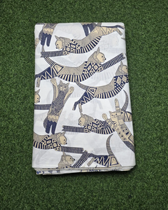 Tissu en coton imprimé à la main motif chat original, vendu au mètre, tissu doux et léger pour robes et couture, cadeau pour elle - Product Image 2