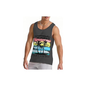 Camiseta de playa sublimada personalizada para hombre, camiseta de verano de manga corta con estampado gráfico de secado rápido, logotipo frontal sublimado, para gimnasio y entrenamiento. - Product Image 5