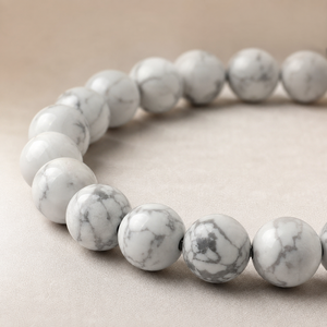 Natural Howlite 8mm Round Gemstone <b>Stretch</b> <b>Bracelet</b> Crystal Beaded <b>Bracelet</b> Wholesale Supply - Product Image 3