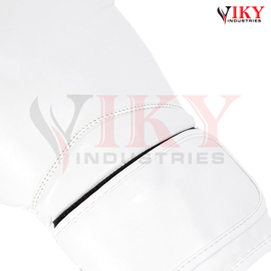 Guantes de Boxeo de Piel Sintética Premium de Color Blanco Sólido, con Costuras Duraderas, Ajuste Ergonómico y Espuma Absorbente de Impactos, Precio al por Mayor - Product Image 5