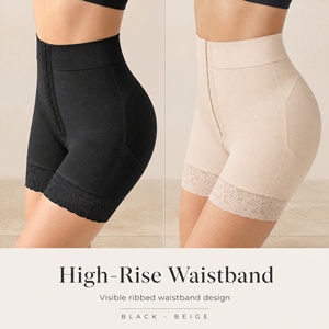 High Waist Shapewear Shorts <b>for</b> <b>Women</b> Tummy Control Panties Butt Lifter Lace Trim Body Shaper Thigh Slimmer Underwear <b>Girdle</b> - Product Image 3