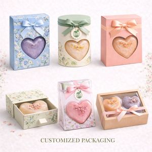 Jabón Artesanal Premium 100% Natural en Forma de Corazón, con Aceites Esenciales Herbales Puros y Orgánicos, Jabón en Barra Blanqueador para Piel Seca, Marca Privada - Product Image 5