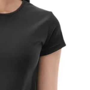 เสื้อยืดคอกลมแขนสั้นสีพื้นเรียบง่ายสไตล์ลำลองสำหรับผู้หญิงผิวสีเข้ม เหมาะสำหรับใส่ทุกวันในช่วงฤดูร้อน รับผลิตตามสั่ง ขายส่ง - Product Image 3