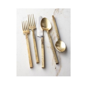 Designer Metal Cutlery <b>Set</b> Premium Stainless Steel Flatware Durable Elegant Utensils <b>for</b> Dining and Hosting - Product Image 6
