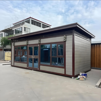 Casa Prefabricada de Acero y Vidrio, Tipo Bungalow, Móvil, Resistente al Viento, para Oficina o Tienda