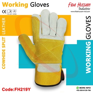 Vente en gros Gants de travail en cuir de vache fendu pour hommes Gants de construction canadiens pour l'hiver du Pakistan - Product Image 4