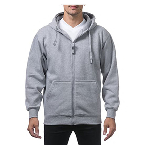 Heavyweight Fleece Full Men's Zipper <b>Hoodies</b> <b>Grey</b> Cotton Streetwear Hoodie Men's <b>Plain</b> Blank Zipper <b>Hoodies</b> Custom Logo - Product Image 6