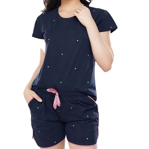Ensemble décontracté 2 pièces été 2026 pour femme : T-shirt à manches courtes col rond et short 100 % coton respirant - Product Image 3