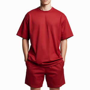 Ensemble court décontracté d'été pour homme Laso Industry, 100% coton, séchage rapide, imprimé lettres, col rond - Product Image 4