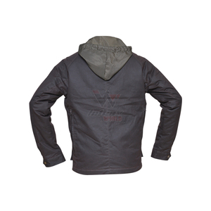 Vestes de chasse marron foncé en coton ciré à capuche coupe-vent pour activités de plein air, randonnée, tenue de terrain, vestes résistantes à l'eau personnalisables OEM - Product Image 2