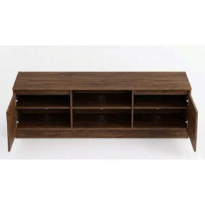 Mueble de TV Moderno de Madera de Mango Sólida con Acabado Marrón para Sala de Estar, con Almacenamiento Multifuncional para Apartamentos y Casas - Product Image 3