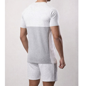 T-shirt en jersey à empiècements contrastés pour homme – Coton premium – T-shirt de sport personnalisé avec logo – Vêtement de sport respirant à coupe athlétique pour l'entraînement - Product Image 5