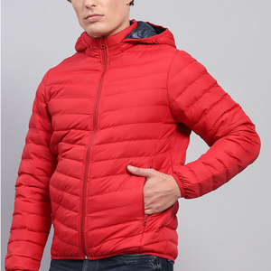 Veste matelassée pour homme à capuche et fermeture éclair, légère, écologique, imperméable et coupe-vent, pour un usage décontracté en hiver - Product Image 3