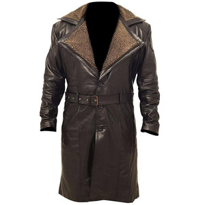 Abrigo de cuero genuino para hombre OEM, corte clásico ajustado, abrigo de invierno de cuero hecho en Pakistán. - Product Image 1
