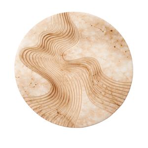 Art mural en résine crème à prix de gros avec des lignes ondulées et un design fluide, art mural décoratif pour les murs élégants de la maison et du bureau - Product Image 1