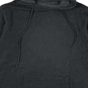 Oversized Distressed Hoodie Vintage Washed <b>Black</b> Heavy Cotton Streetwear Loose Fit Pullover Hooded <b>Sweatshirt</b> For Men And Womens - Product Image 3
