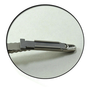 Juego de 2 raspadores de hueso dentales, instrumento quirúrgico manual con mango ergonómico estriado, color plateado, certificado CE, herramienta para cirugía oral - Product Image 6
