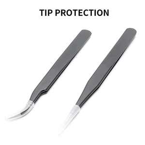 Pinzas Profesionales de Acero Inoxidable de Alta Calidad para Cejas, Pinzas Rectas y Curvas con Punta para Extensión de Pestañas - Product Image 4