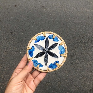 Handmade <b>Wicker</b> Bag Mother of Pearl Inlay Decorative Supplier for Mother's Day and Christmas - Product Image 4