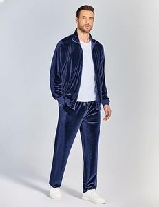 ชุดวอร์มผู้ชาย 2 ชิ้น สไตล์ฮิปฮอป ปักลาย ผ้าฟลีซ เสื้อแจ็คเก็ตซิปเต็มตัวและกางเกงขายาว - Product Image 3