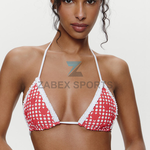 Conjunto de Bikini de Dos Piezas para Mujer, Moderno, en Spandex/Nylon, Tela Suave, Logotipo Frontal, Transpirable, Traje de Baño para Playa - Product Image 1