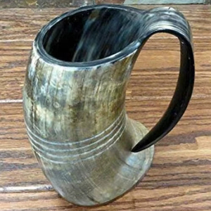 Taza Vikinga Única de Cuerno de Búfalo, Personalizada, de Alta Calidad, Hecha a Mano, con Diseño Religioso Feng Shui - Product Image 6