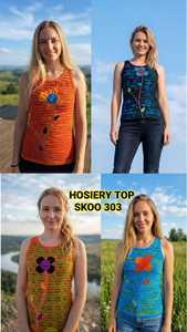 เสื้อท็อปยีนส์สไตล์โบฮีเมียนสำหรับผู้หญิงยุคใหม่จาก Hosiery Blast ผลิตจากผ้าฝ้าย 100% เป็นมิตรต่อสิ่งแวดล้อม ดีไซน์ใหม่ล่าสุด แฟชั่นชั้นสูง กำลังเป็นที่นิยม - Product Image 1