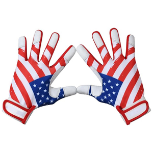 Gants de frappe de baseball avec drapeau américain, rouge, blanc, bleu, en cuir, durables, pour l'entraînement, haute performance, pour les joueurs d'équipe - Product Image 2