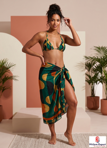 Pareo Hawaiano Personalizado con Estampado Floral Polinesio, Pareo de Playa, Ropa de Resort Tropical, Fabricante OEM ODM de Marca Privada - Product Image 4