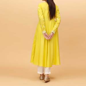 Camisa larga Cambric adornada para mujer PS4201 1 blusa elegante - Product Image 1