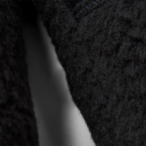 Veste polaire Sherpa homme automne-hiver, couleur noire, fermeture éclair quart, coupe-vent, sweat-shirt Sherpa décontracté, veste d'extérieur en polaire ample - Product Image 5