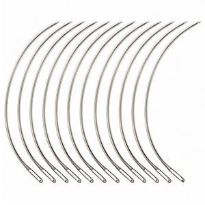 12 Aiguilles à Crochet en Acier Inoxydable Style C pour Extensions de Cheveux, Outils de Tissage Courbé pour Salon de Coiffure MANAN INSTRUMENTS Modèle MI-HN-03 - Product Image 4
