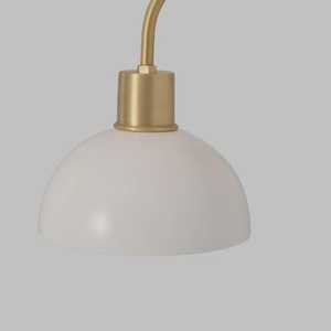 Minimalist Brass Wall Sconce With White Globe Shade Indoor Decor Lighting Fixture For Bedroom - Product Image 4