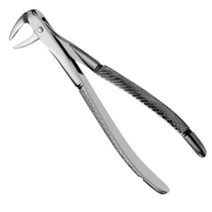Pince d'extraction dentaire chirurgicale 74N en acier inoxydable pour racines inférieures, à bec étroit et dentelé - Product Image 1