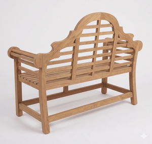 Banc de jardin en teck massif de luxe, résistant aux intempéries, style Lutyens, pour terrasse et décoration de jardin. - Product Image 4
