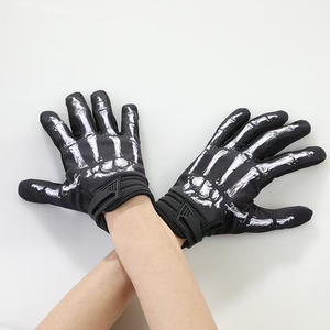 Gants de motocross en cuir pleine main respirants antidérapants avec fermeture auto-agrippante et grip personnalisé unisexe pour la course à vélo - Product Image 3